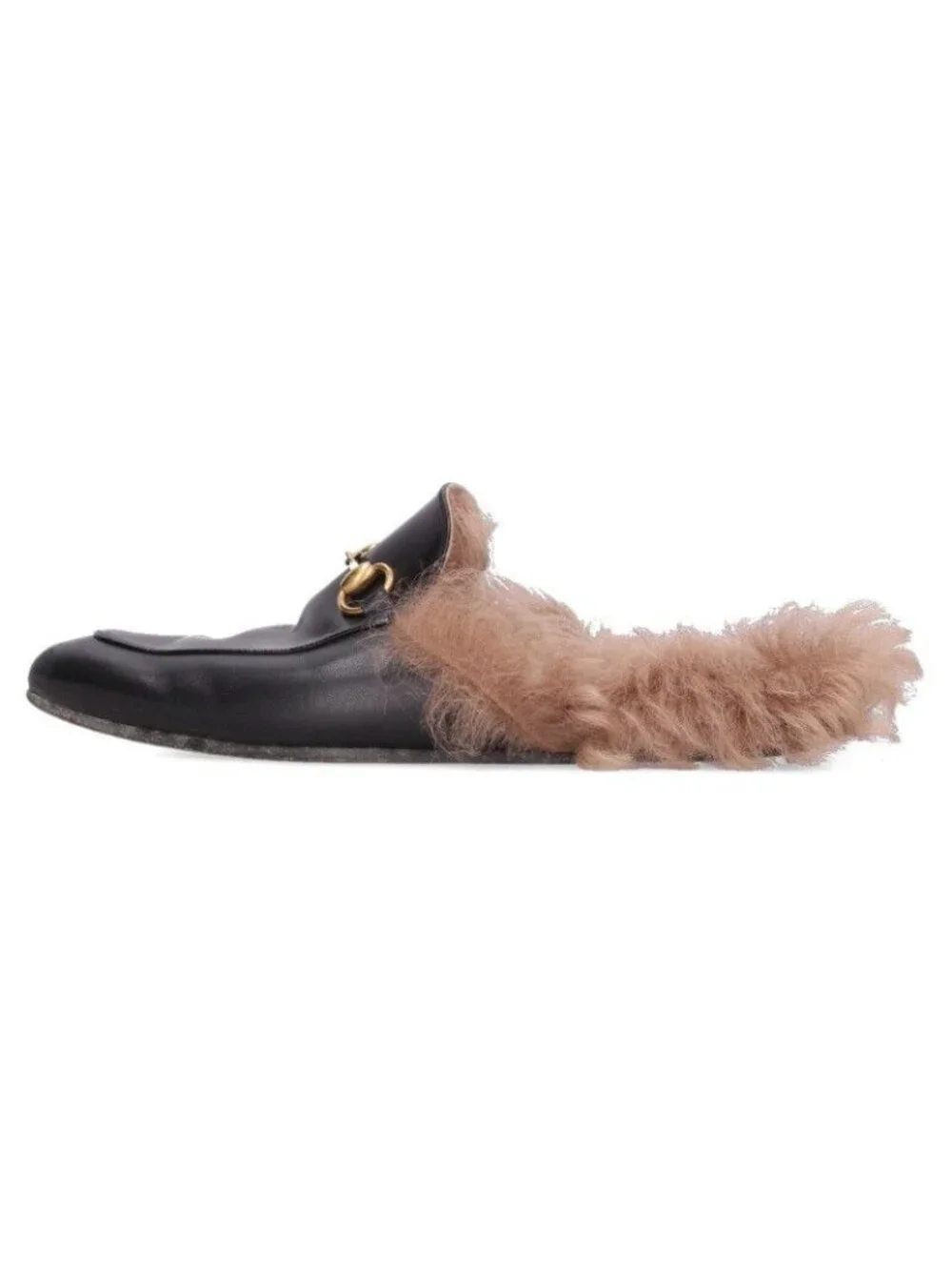 Gucci Princetown Horsebit Fur Slippers